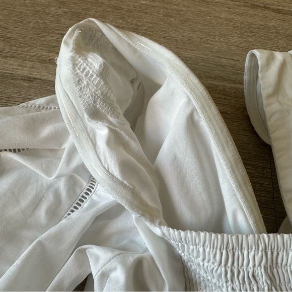 Abercrombie & Fitch Cutout Poplin Mini Dress, White - Picture 11 of 16